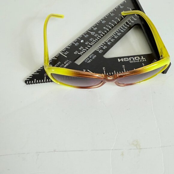 Y2K Oversized Retro Sunglasses Lime Green Brown Gradient Womens 2000s Statement main image 4